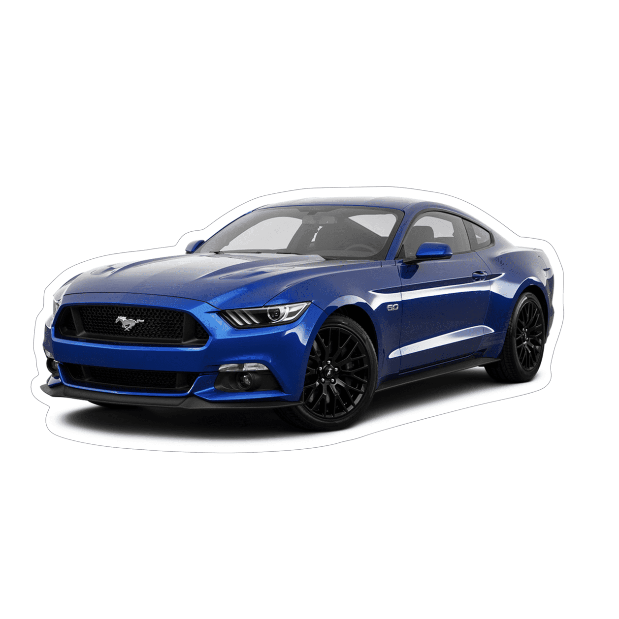 Ford Mustang S197 Sports Car Vinyl Decal / Sticker, Blue - Howling Moto