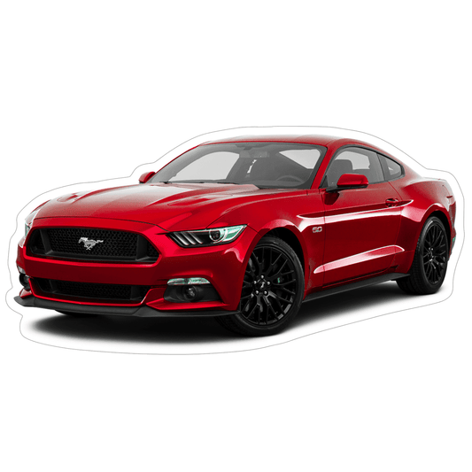 Ford Mustang S197 Sports Car Vinyl Decal / Sticker, Red - Howling Moto