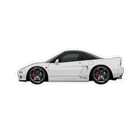 Acura Gen-1 NSX Sports Car Vinyl Decal / Sticker, White - Howling Moto