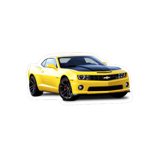 Chevrolet Camaro Sports Car Vinyl Decal / Sticker, Yellow - Howling Moto
