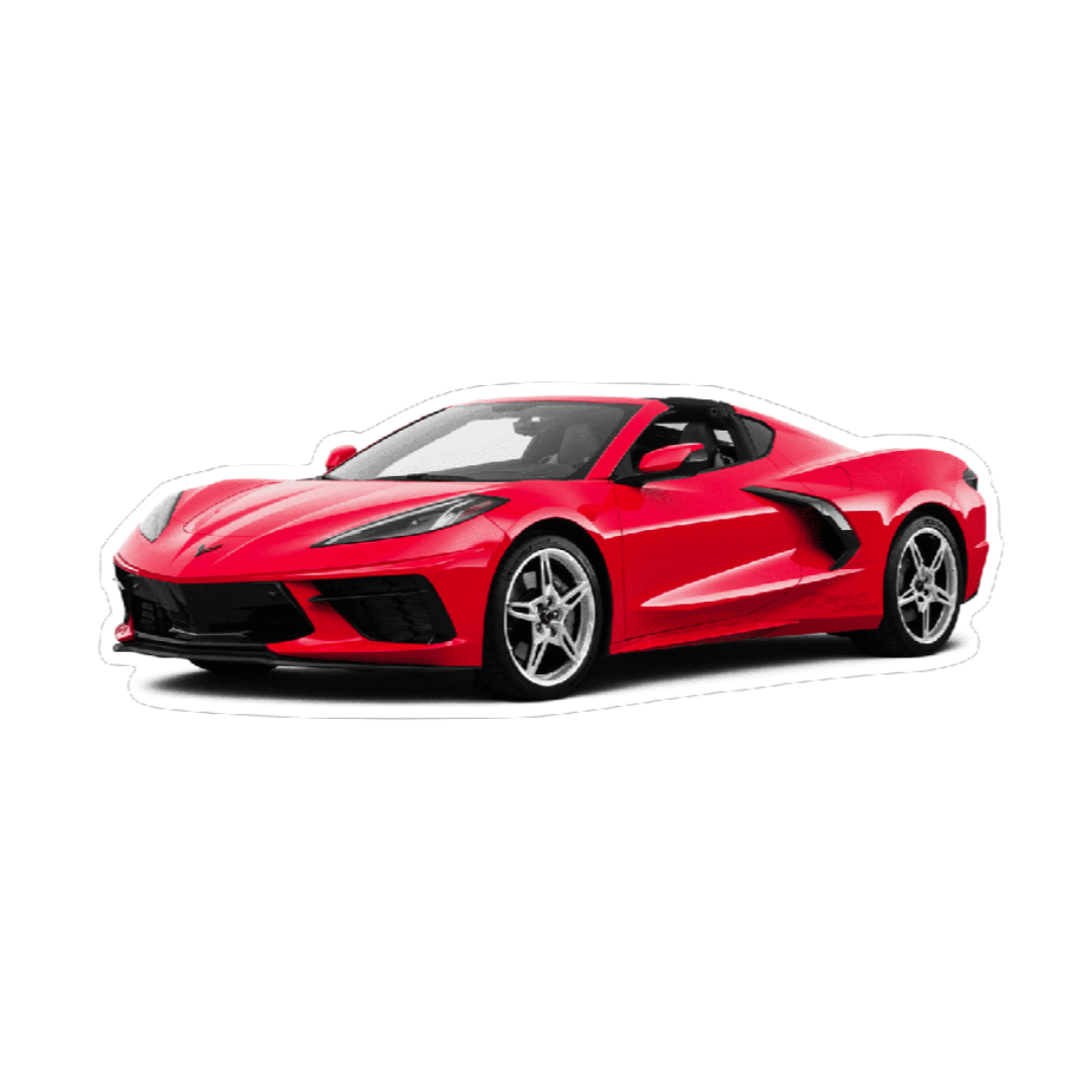 Chevrolet Corvette C8 Sports Car Vinyl Decal / Sticker, Red - Howling Moto