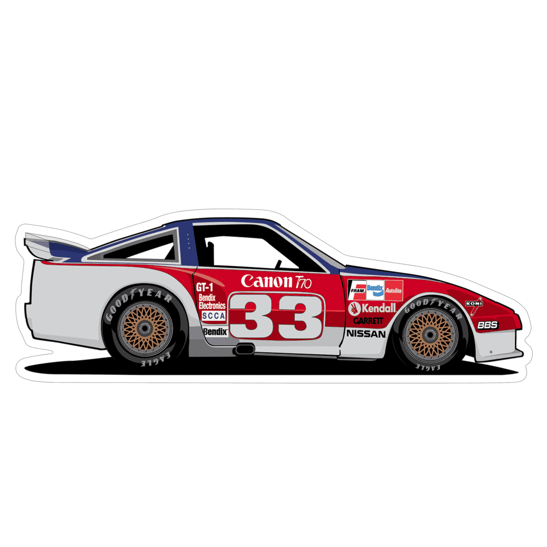 Nissan Z31 300zx Sports Car Vinyl Decal / Sticker, #33 - Howling Moto