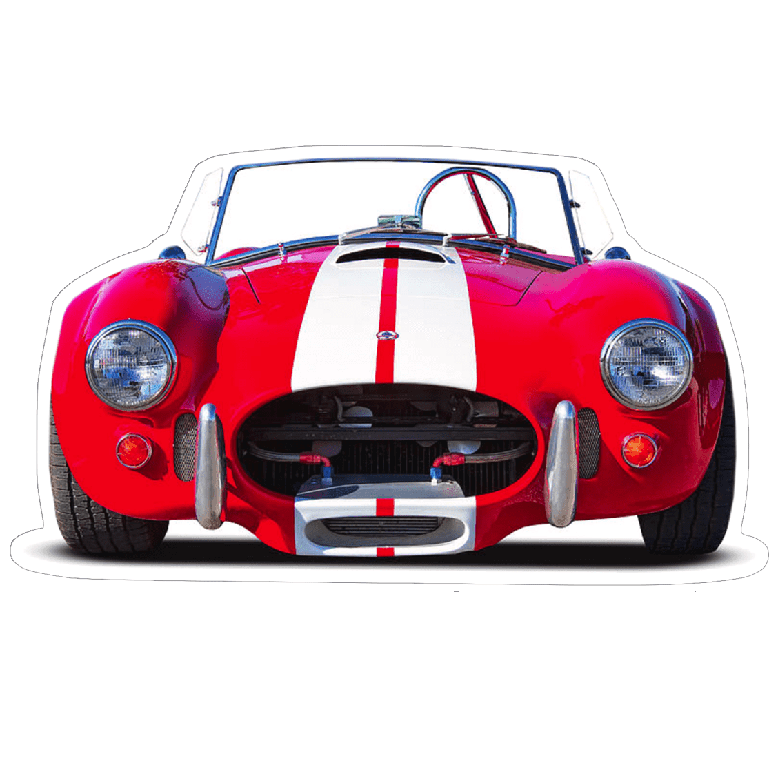 Ford Shelby Cobra Sports Car Vinyl Decal / Sticker, Red - Howling Moto