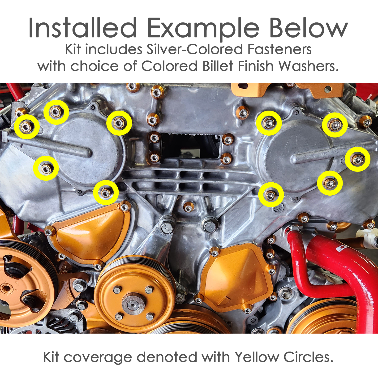 ZSPEC Dress Up Bolts VQ35DE/VQ40DE CAM Covers Fastener Kit, Stainless & Billet - Howling Moto