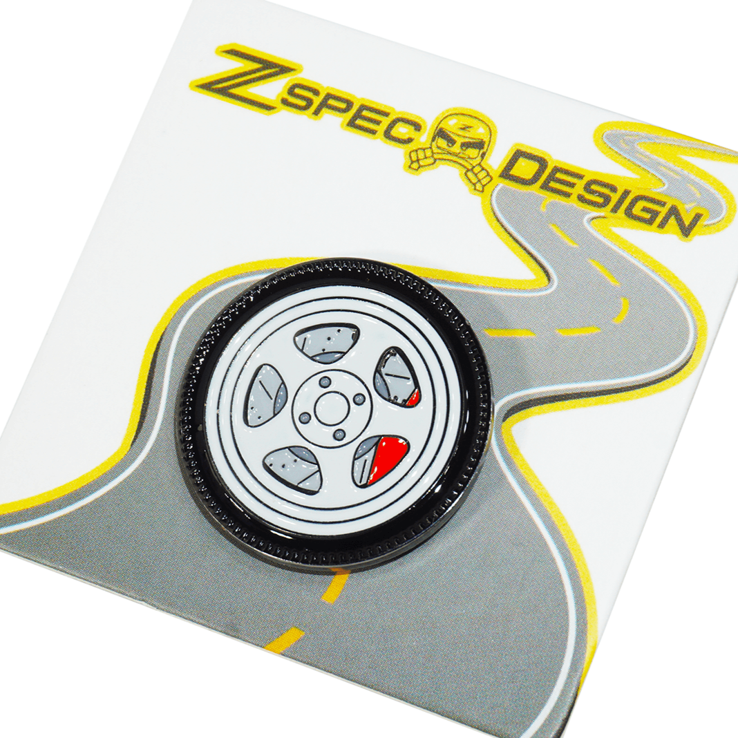 ZSPEC Wheel Pin - 5-Spoke Design - great for Lapels, Hats, Backpacks - Howling Moto