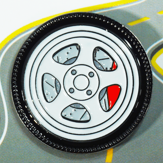ZSPEC Wheel Pin - 5-Spoke Design - great for Lapels, Hats, Backpacks - Howling Moto