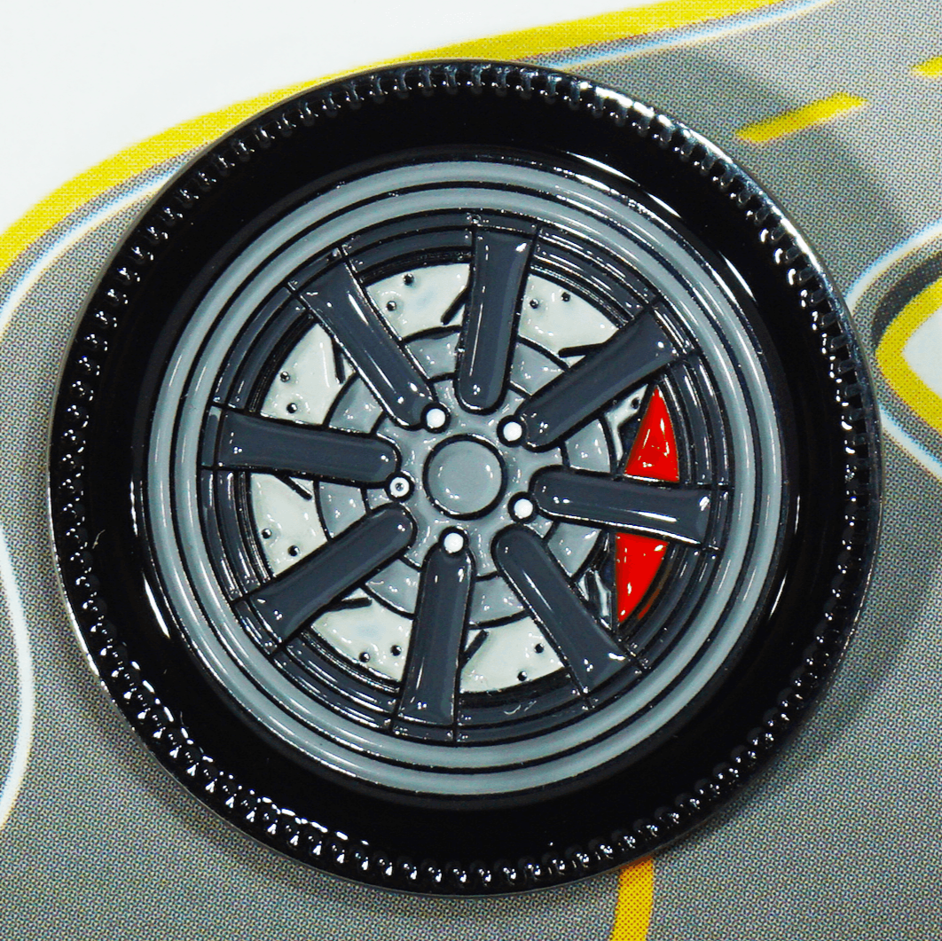 ZSPEC Wheel Pin - JDM Classic Design - great for Lapels, Hats, Backpacks - Howling Moto