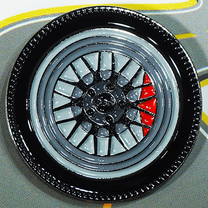 ZSPEC Wheel Pin - Mesh Classic Design - great for Lapels, Hats, Backpacks - Howling Moto