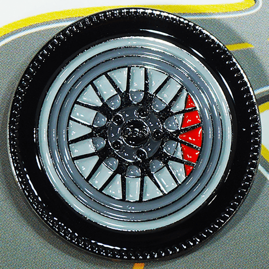 ZSPEC Wheel Pin - Mesh Classic Design - great for Lapels, Hats, Backpacks - Howling Moto