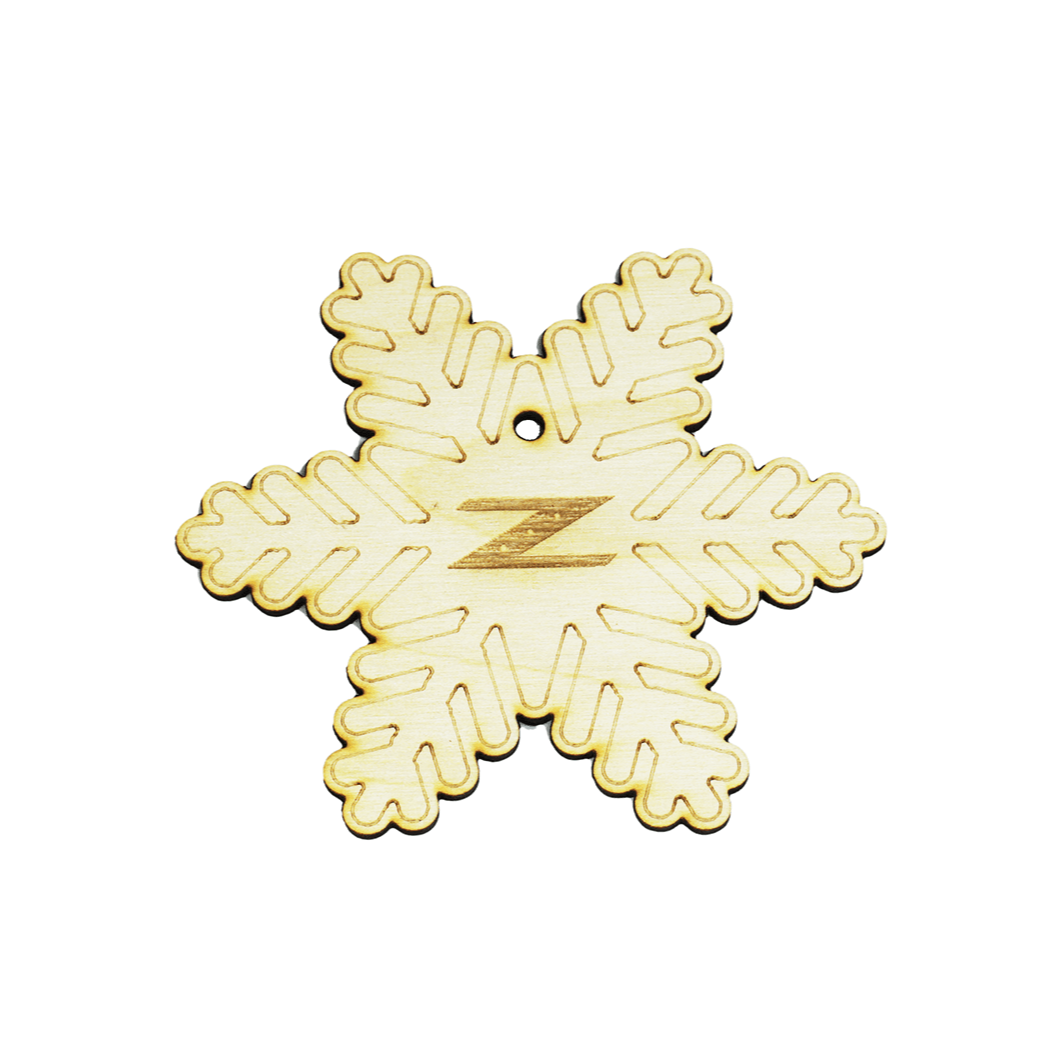 ZSPEC Laser-Engraved Wood Ornament, Nissan Z33/350z Snowflake-Style, 3.75" - Howling Moto
