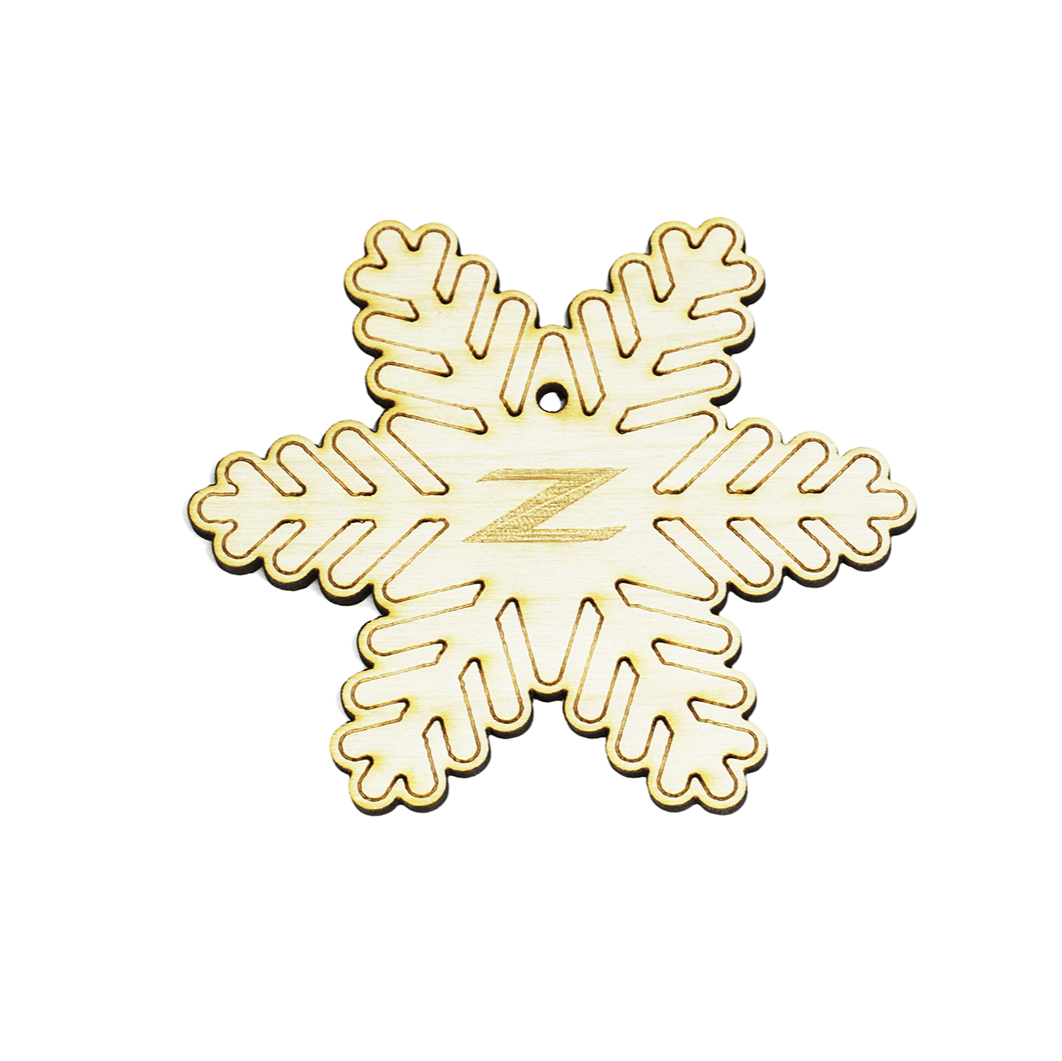 ZSPEC Laser-Engraved Wood Ornament, Nissan Z34/370z Snowflake-Style, 3.75" - Howling Moto
