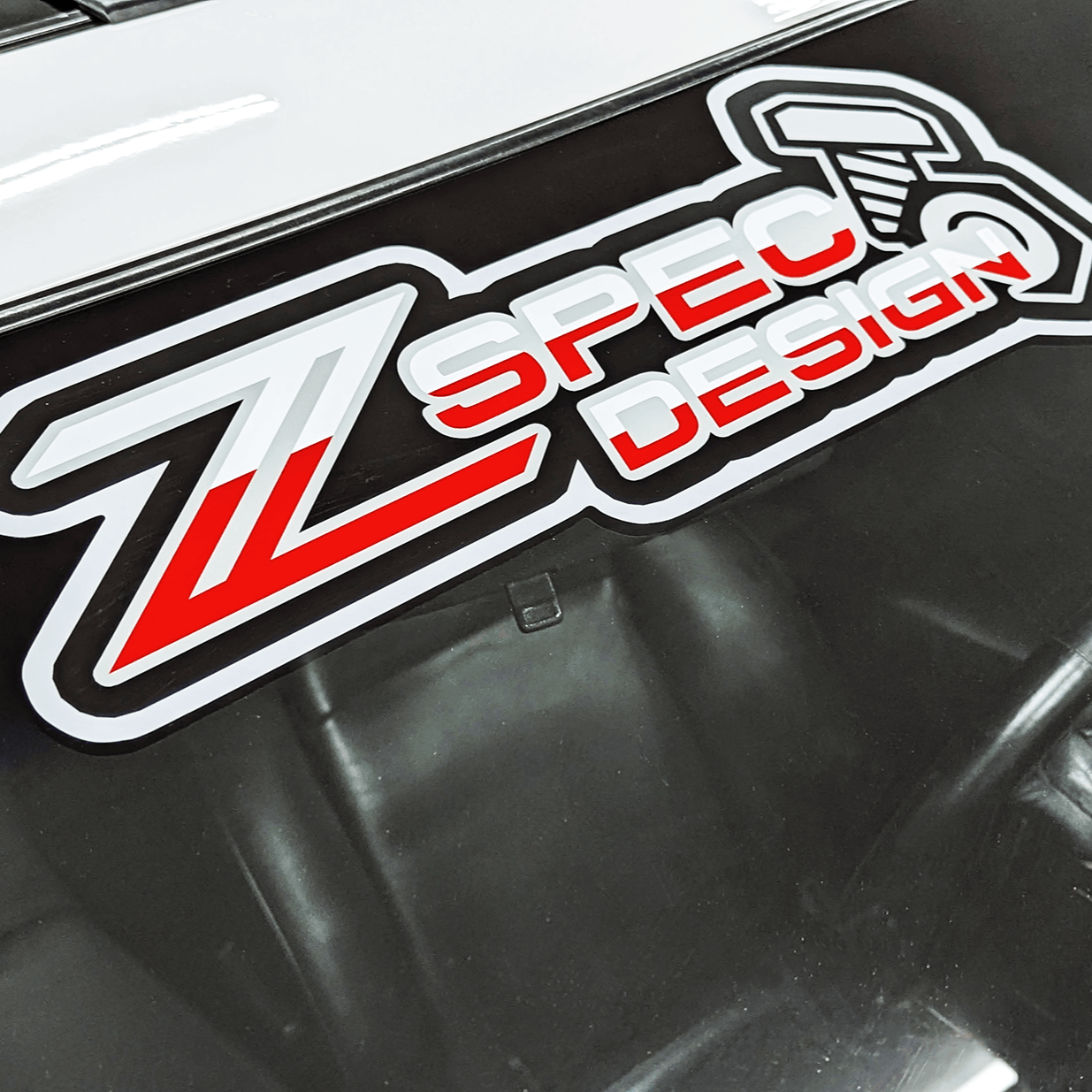Windshield Banner, ZSPEC Design, Vinyl Sticker Decal, ~16" x  6" - Howling Moto