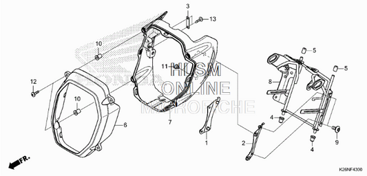 2022+ Honda Grom Headlight Cover and Mount