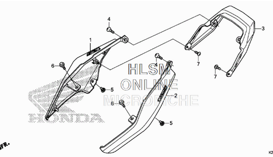 Honda Rear Cowl 2017-2020