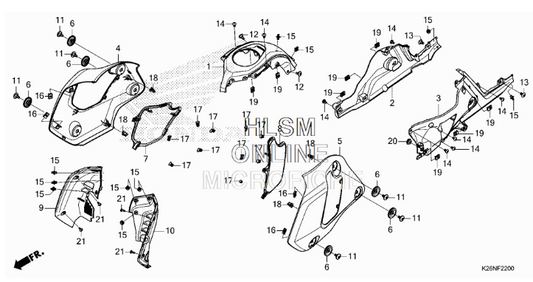 Honda Grom OEM Shroud Hardware Parts 2022+