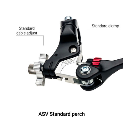 ASV F4 Series Off-Road Brake Lever with perch for cable operated front drum brakes # BDF405SX - Howling Moto