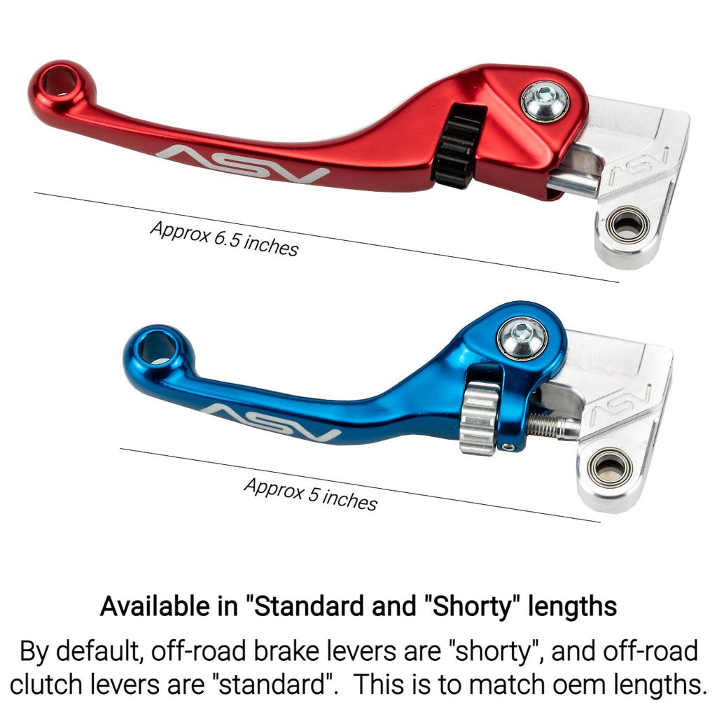 ASV F4 Series Off-Road Brake Lever with perch for cable operated front drum brakes # BDF405SX - Howling Moto