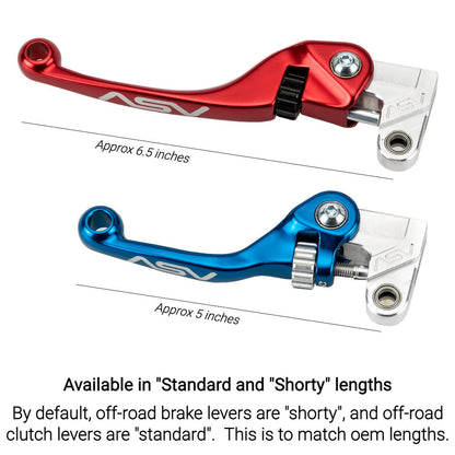 ASV F4 Series Off-Road Brake Lever with perch for cable operated front drum brakes # BDF405SX - Howling Moto