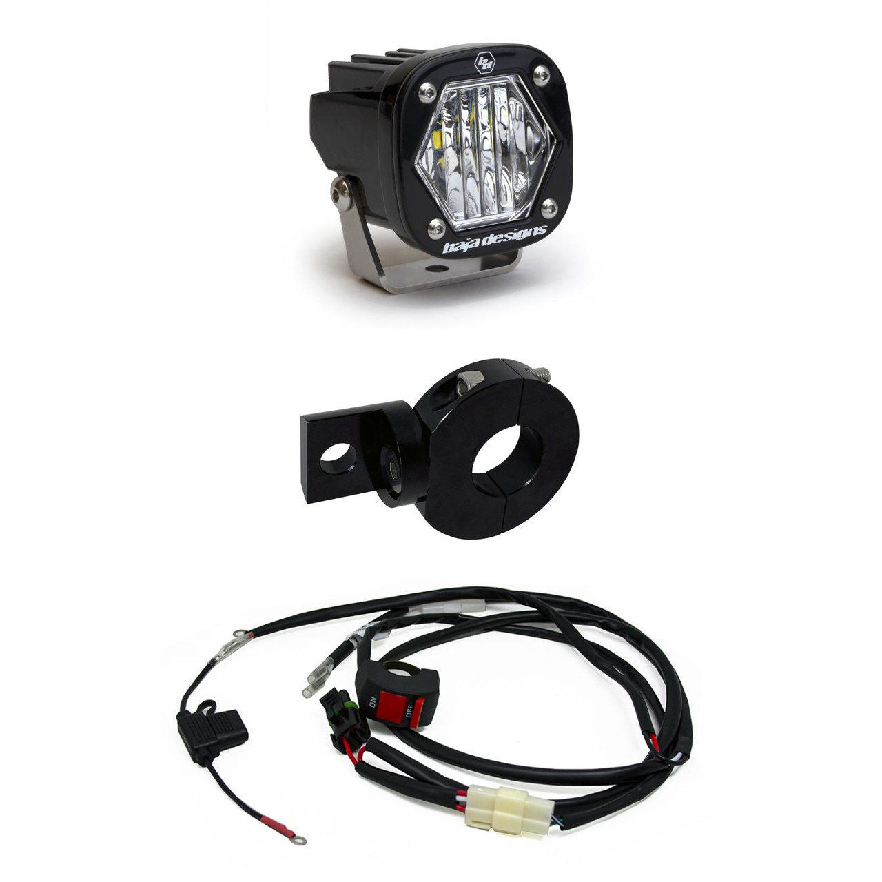 Baja Designs Moto Electric Start Pit Bike S1 Auxiliary Light Kit - Universal - Howling Moto
