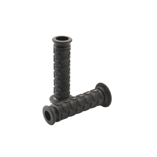 DRIVEN RACING SKULLY MX GRIPS OPEN END 7/8" - BLACK - Howling Moto