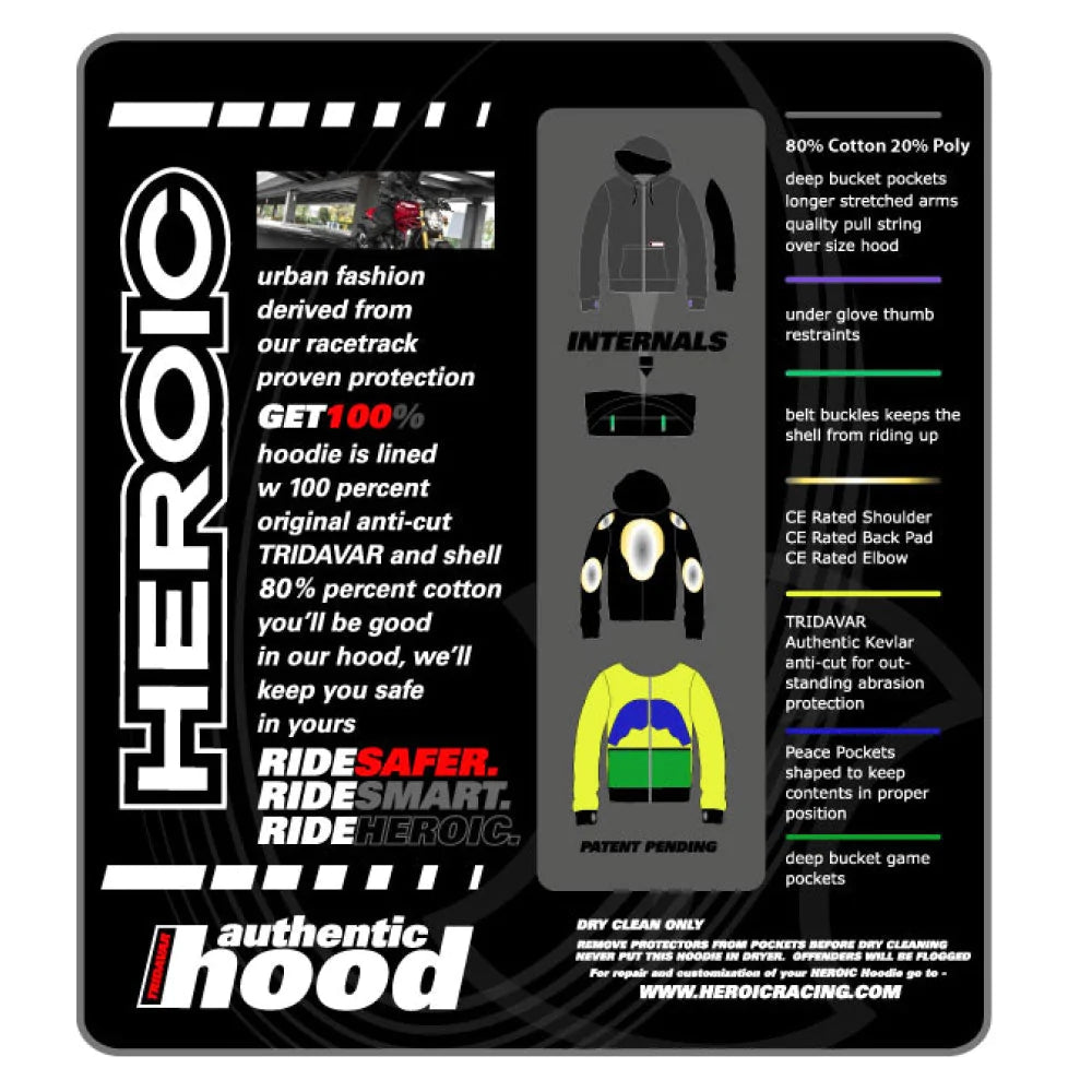 HEROIC TRIDAVAR Armored Hoodie - Howling Moto