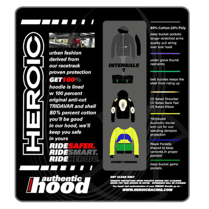 HEROIC TRIDAVAR Armored Hoodie - Howling Moto