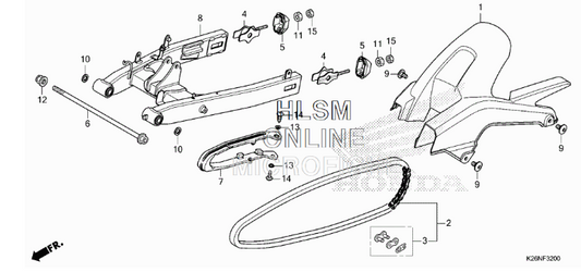 2022+ Honda Grom Suspension Swingarm OEM Parts - Howling Moto