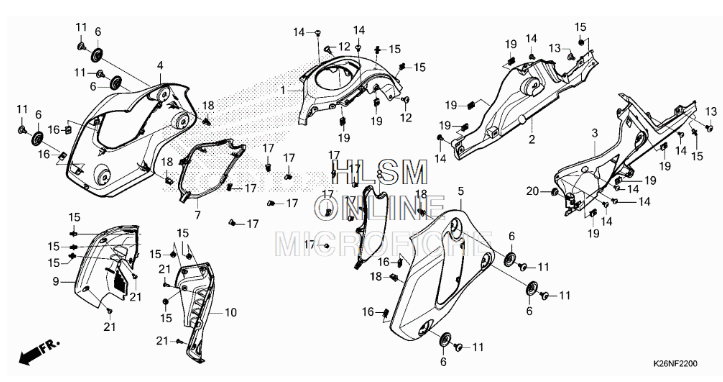 Honda Grom OEM Shroud Hardware Parts 2022+ - Howling Moto