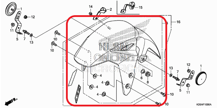 Honda Front Fender Grom 2017-2020 - Howling Moto