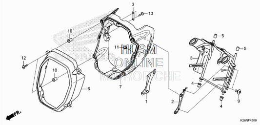 Honda Front Cowl Stay Grom 2022+ - Howling Moto