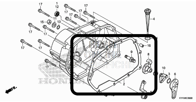 RIGHT CRANKCASE GASKET FOR CRF110 CLUTCH COVER GASKET - Howling Moto
