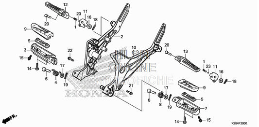 Honda Rear sets Grom 2014-2015 - Howling Moto