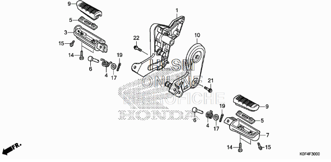 Rearsets Honda Monkey (2019-2021) - Howling Moto