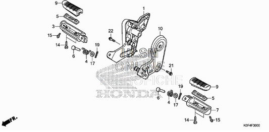 Rearsets Honda Monkey (2019-2021) - Howling Moto