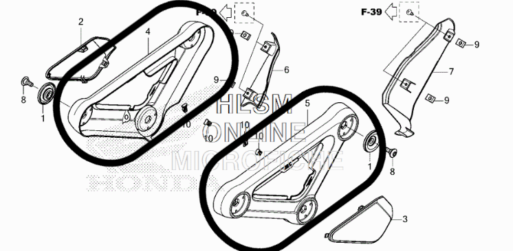 Honda Grom Triangle Side Cover Under Seat 2022 +