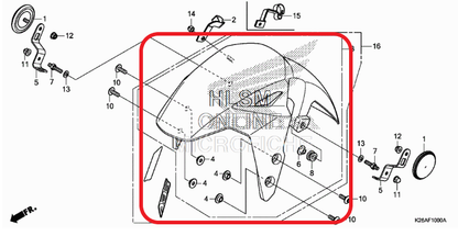 2017-2020 Honda Grom Front Fender